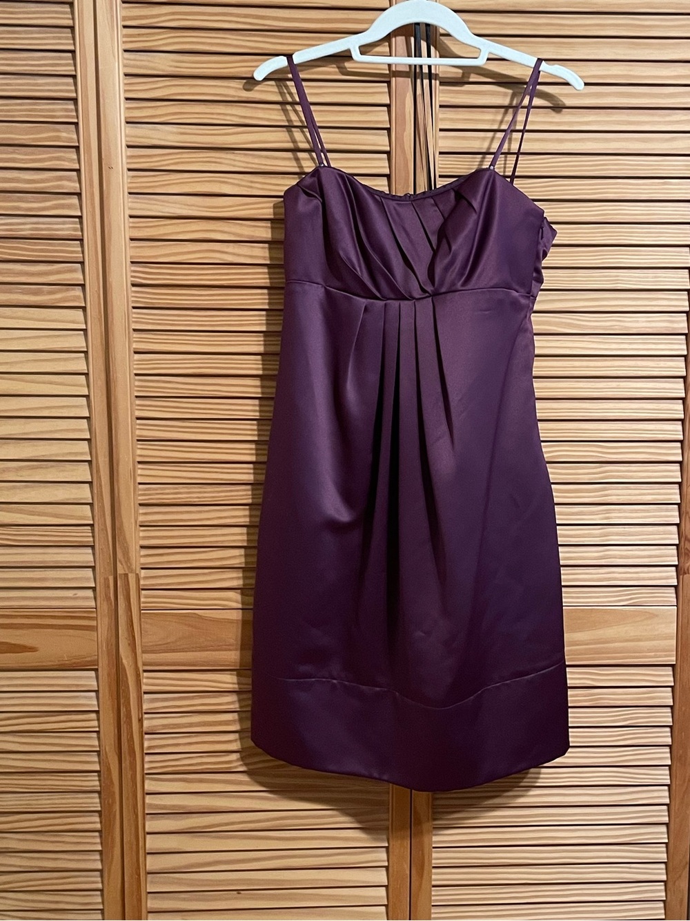 Vintage Vineyard Collection Satin Mini Dress with Removable Spaghetti Straps